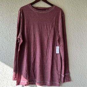 Structure slim fit men’s long sleeve t-shirt red maroon XL NWT